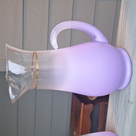 MCM VTG Blendo purple frosted glass 7 piece set 💜 - Picture 4 of 8